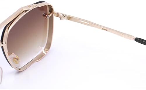 Miniatura 6 de TOPFOXX - Bella Coffee - Gafas de sol de aviador para mujer de gran tamaño - Revestimiento de protección total UV 400