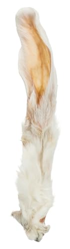 TRIXIE Kaninchenohren mit Fell, getrocknet - Hundesnack - perfekt zum Kauen - 500 g - 27126