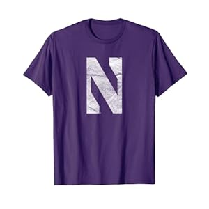 Northwestern University Wildcats Distressed Primary T-Shirt