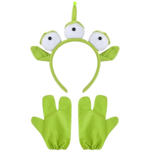 Juego de 2 piezas de diadema y guantes, accesorios de disfraz para niños y adultos, accesorios para fiestas temáticas, disfraz de cosplay, accesorios para niños y adultos, maquillaje