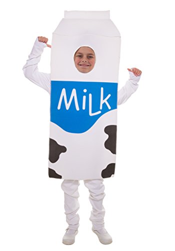 Disfraz de leche para niños con capucha y túnica de espuma miniatura 1