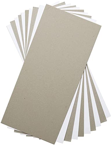 Sizzix Surfacez-663891, Mixed Media Board, 10 Pack, Multi Colour, Cardboard, White and Gray, One Size