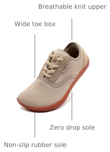 Image of HOBIBEAR Wide-Toe-Box Barefoot Shoes for Mens Womens Minimalist Breathable Trail Running Walking Shoes