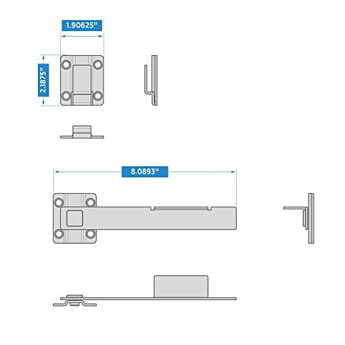 Image of National Hardware N166-023 8.23-in Modern Black Gate Latch