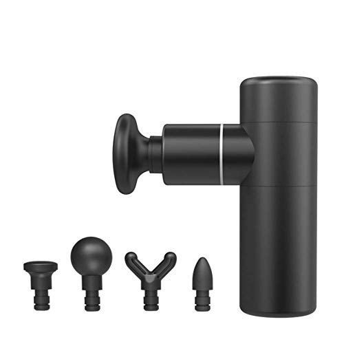 Pistolet masseur de relaxation profonde noir avec 4 têtes interchangeables
