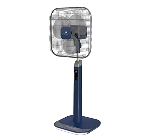 Havells Aindrila Premium 400mm Oscillating Pedestal Fan | Remote control, Timer Upto 8 Hrs, LED...