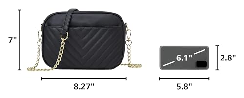Image of Rexmore Phone Crossbody Bag with Chain Strap, Lightweight Vegan Leather Shoulder Purse for women