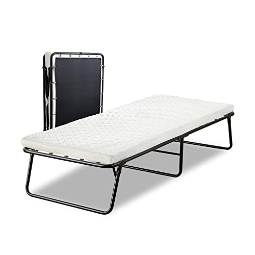 Treaton, 14” Folding Bed with 3-Inch Luxurious Memory Foam Mattress, Strong and Sturdy Metal Frame, Portable Guest Bed for Easy Storage, 31-Inch, White by Treaton - Image 2
