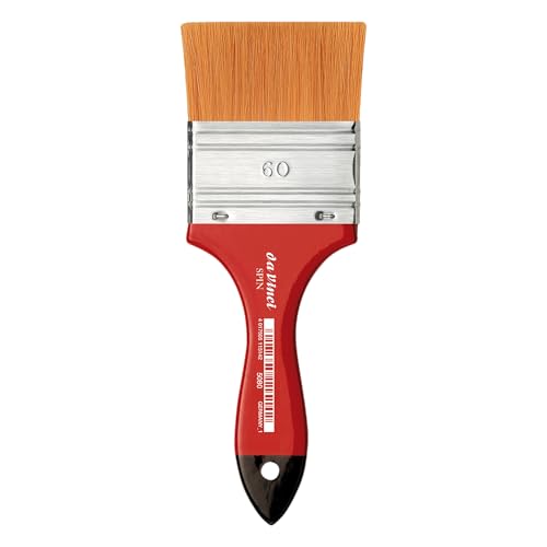Image of da Vinci Watercolor Series 5080 CosmoTop Spin Paint Brush, Wash Synthetic with Red Handle, Size 60 (5080-60)