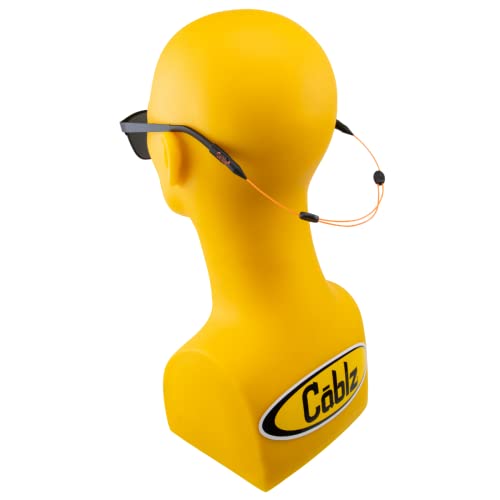 Cablz Monoz Adjustable Eyewear Retainer | Monofilament-Like Line, Adjustable, Off-The-Neck Eyewear Retainer Strap, 14In (Orange) #TOP2