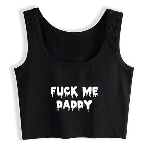 Fuck Me Daddy Crop top Daddy's Little Slut Sexy Lingerie Daddys Cum Slut Cuckold Hotwife Black