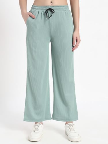 Image of Vogaan Women's Summer 2 Piece Co-Ord Set for Women Casual Short Sleeve Crop Top Wide Leg Sweat Pants for Travel Vacation Outfits Lounge Sets