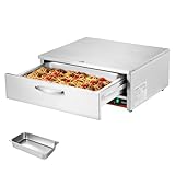 VEVOR Commercial Electric Drawer Warmer, Single-Drawer Stainless Steel Food Warmer, Freestanding Compact Warming Drawer Cabinet, 85°F–185°F Wide Temperature Range, for Restaurant, Hotel & Bakery
