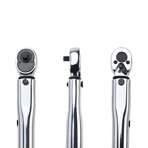Btshub 1/4" Drive Click Torque Wrench Reversible Chrome Vanadium Steel 10.75" Length #TOP3