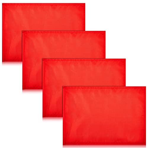 Juexica Set Of 4 Soccer Corner Flags Soccer Referee Flags Red Flags Tip Up Replacement Flags Linesman Official Flag For Soccer Field Soccer Volleyball Football Track Training #TOP21