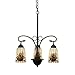 Meyda Tiffany 73989 3 Light Pinecone Chandelier, Mahogany Bronze