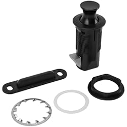 Armario Archivador Cajones Ozgkee Cerradura de Gabinete Aleación de Zinc ABS Cerradura Redonda Segura Integrada Empuje para Abrir para Archivador Cajón Armario Buzón Muebles RV (Negro)