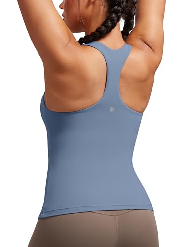 Image of CRZ YOGA Butterluxe Racerback Tank Tops | Light Support, Built in Bra, Removable Pads, Yoga, Extremely Soft, Scoop Neck, for Women