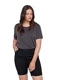 Zizzi Damen Shorts Große Größen Kurze Hose Regular Fit Casual Sommerhose , Farbe: Schwarz, Gr. 44