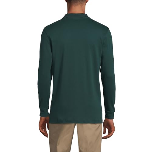 Lands' End School Uniform Men's Long Sleeve Interlock Polo Shirt2