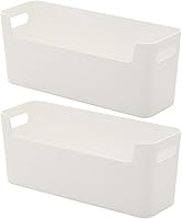 Vista 1 de Kichvoe Caja de almacenamiento multiusos, soporte de pared para escritorio, fácil de mover, material de polipropileno para oficina en casa