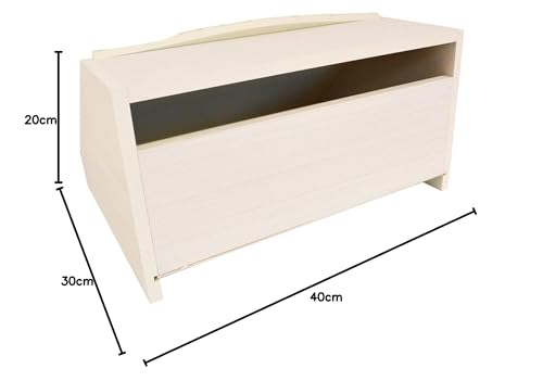 Lupia wooden Shabby Rose bread bin; 30 x 40 x 20 cm