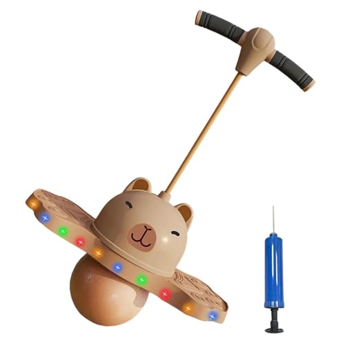 Generico Hopping Ball – Base antideslizante reforzada, impresión gráfica del personaje Capybara, cámara central de rebote de alta elasticidad, empuñadura engrosada para estabilidad 'Empuñadura | Gio