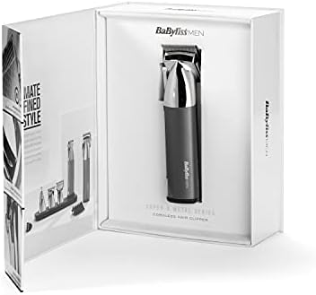 BaByliss Men Super-X Metal Series Cordless Hair Clipper silver, grey