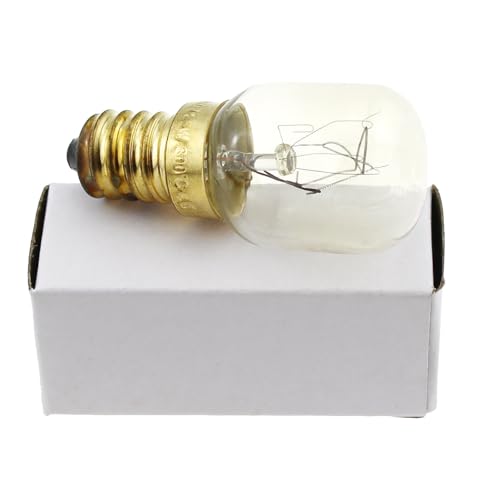 2PCS Microwave Light Bulb 25W E14 Heat Resistant Oven Bulb 300 Degrees Celsius 220-240V 360 Degree Beam Angle Suitable for Sewing Machines and Small Appliances