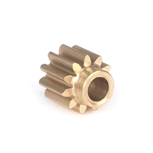 KYX Racing Transmission Pinion Brass Gear 11T Upgrades Accessories for 1/24 RC Crawler Car Axial SCX24 Deadbolt JLU C10 B-17 (Pinion Gear)