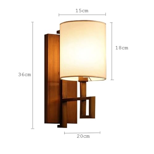Lámpara de pared oriental para pasillos oscuros que elimina sombras con luz suave de tela 2
