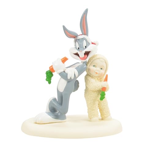 Department 56 Snowbabies Looney Tunes Bugs Bunny 24 Carrot Christmas Figurine, 6.89 Inch, Multicolor