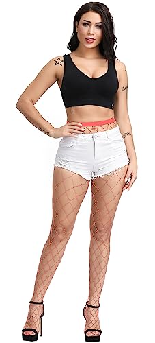 Image of CozyWow Fishnet Tights for Women, High Waist Footed Fishnet Stockings Soft and Stretchy, Womens Patterned Tights 10+ Colors