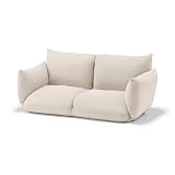 無印良品 リクライニングフロアソファ ベージュ 幅154～218×奥行78～125×高さ24～63cm 2シーター ポリエステル 83897642 2人掛け