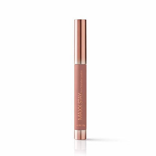 Image of Hilary Rhoda Maxx Stay Non Transfer Lipstick | Matte Finish & Transfer-Proof | 16-Hour Stay | Creamy Finish & Smudge Proof | Crayon Lipstick - 1.5g (Cinnamon Crush - Shade 01)