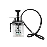 DUD Club Acrylic The Mug Hookah Set Black – Complete Hookah Kit with Single Hose, Durable Construction, Portable Perfect for Home and Party Use