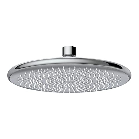 WENKO Wasserspar Regenduschkopf Watersaving, Universal-Kopfbrause mit nachhaltigem Wasserspar-System, 40% Wasser sparen bei vollem Komfort, Duschkopf Ø 22,5 cm, Edelstahl/Messing/ABS Chrom Cover