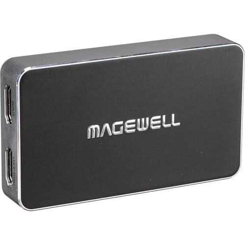 Magewell USB Capture HDMI Plus – 1-Channel HDMI to USB Audio/Video Capture Device with Loop-Through, Analog Audio in/Out, Up to 2K Capture, Firmware Utility (32040)