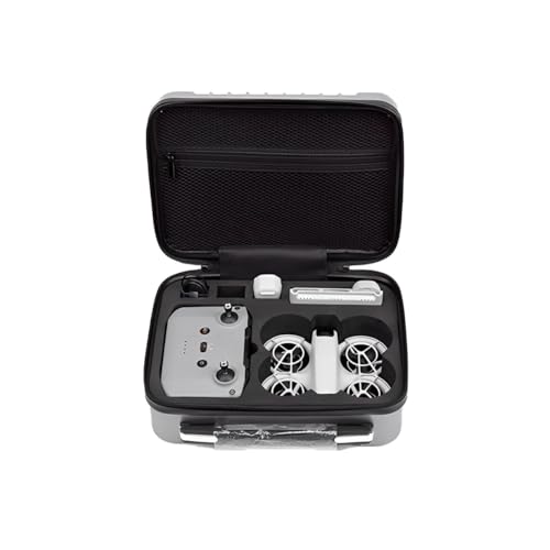 Custodia rigida per DJI Neo Fly More Combo Waterpoof Neo custodia per mini drone adatta per droni DJI Neo RC-N3 hub di ricarica della batteria e altri accessori argento