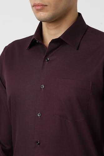 Image of Van Heusen Men Cotton Solid Slim Fit Formal Shirt