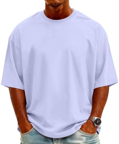 MOKBAY Camisetas Manga Corta Hombre Basicas Slim Fit Cuello Redon...