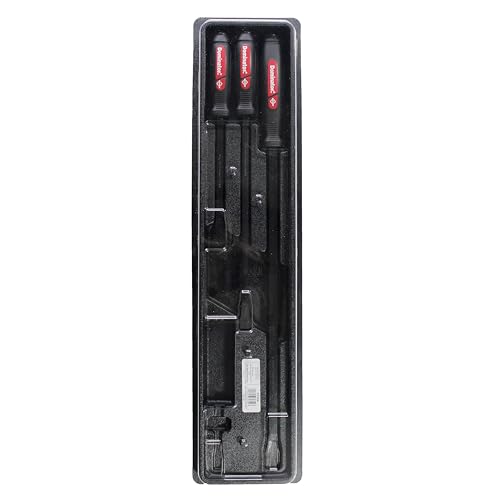 Image of Mayhew Tools 61354 Dominator Pry Bar, Red, 3-Piece Straight | Set of 12 inch, 17 inch & 25 inch Straight Pry Bars