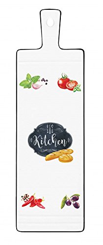 Preisvergleich Produktbild OPUS Servierplatte Kitchen Eckig mit Griff 40x12 cm Porzellan