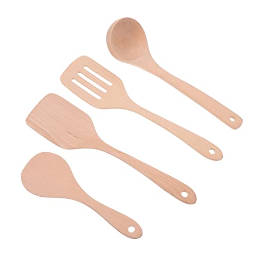 BRIGHTFUFU 1 Set Non Stick Cooking Spoon Set Household Kitchen Tools with Spatula Ladle and Strainer Easy to Clean for Home and Restaurant Use