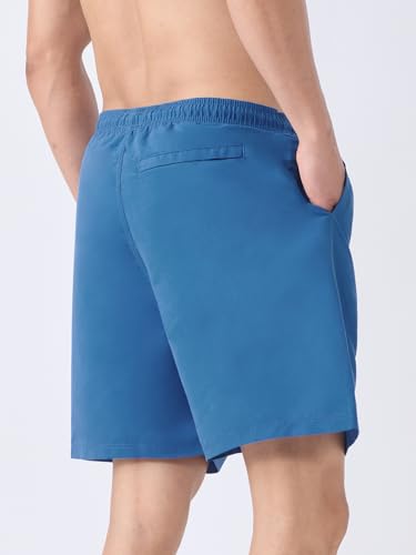Image of The Souled Store Swin Shorts: Men and Boys Drawstring Waist Polyester Regular Fit Quick-Dry Lightweight Swim Shorts