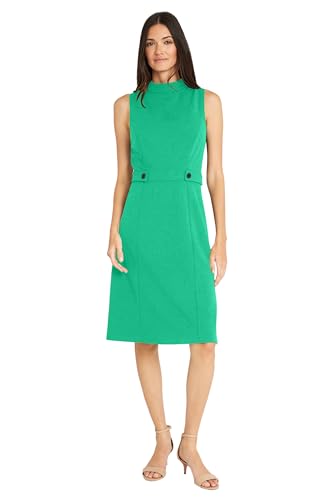 Image of Maggy London Women's Versatile Mock Neck Sleeveless A-line Dress for Women | Womens Dresses