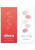 ohora Semi Cured Gel Valentine's Day Set (N Hot Cherry & N Rose Diamond) - Professional Salon-Quality Nail Care - Easy to Use, Comfortable Curing, and Easy to Remove