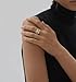 Canboer Gold Interlocked Stackable Rings for Women Non Tarnish,Dainty 4 Rings Stack Set Trendy 14K Gold Plated CZ Statement Ring,Fashion Multi-Link Chunky Connected Bands Stacking Rings size 9