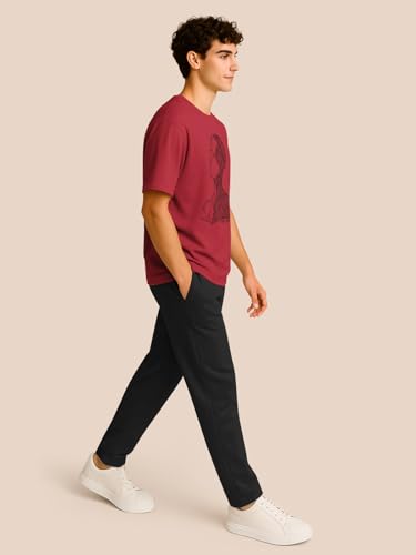 Image of BULLMER Trendy Half Sleeve Oversized Cotton Blend Crew Neck Tshirt for Men - Pack of 2