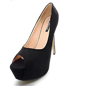 Fersini Pumps met platform van suède met hoge hak